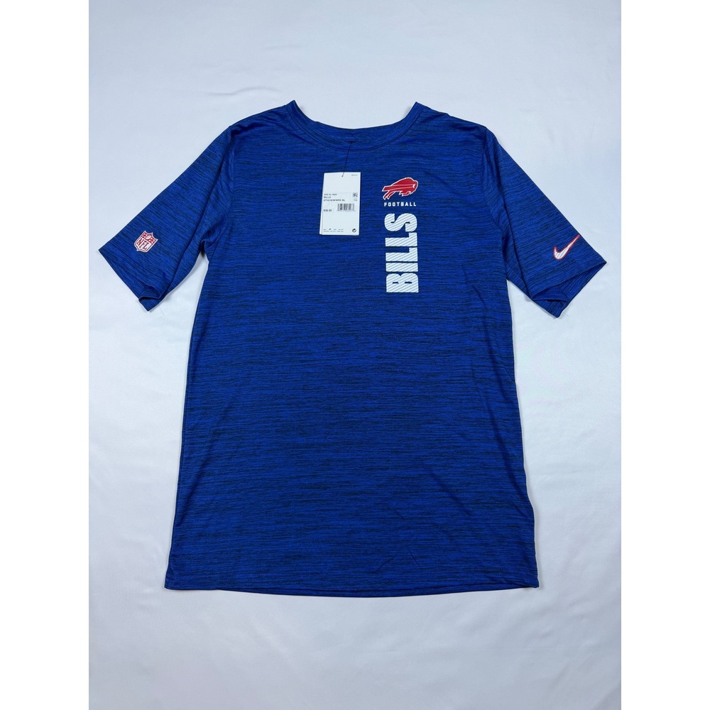 Nike Buffalo Bills Youth XL 18/20 Blue Dri-FIT Heathered‎ T-Shirt 9Z1B7NFEV-BIL